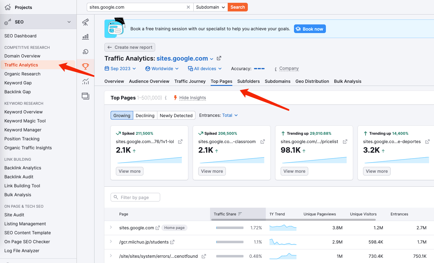 利用 Google Sites 进行调研