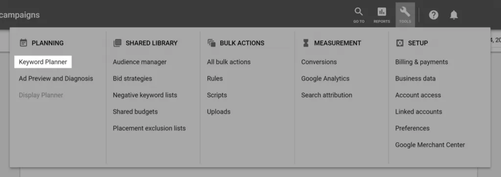 Google Keyword Planner