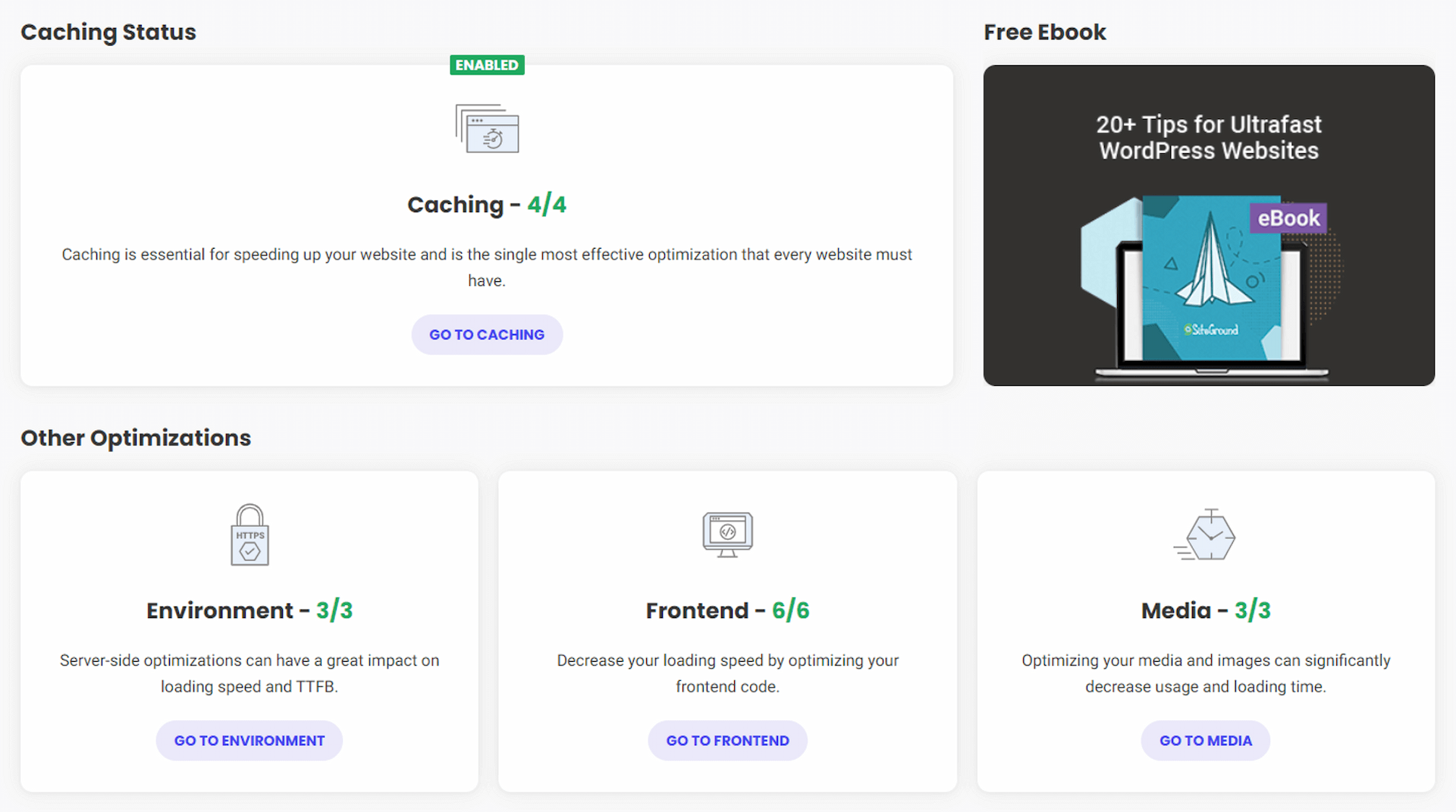 SiteGround Caching