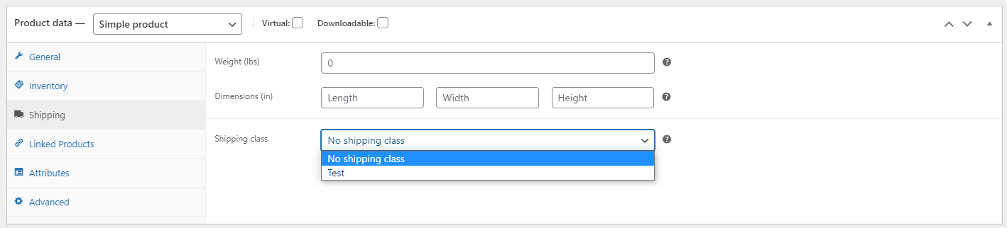 Shipping Classes