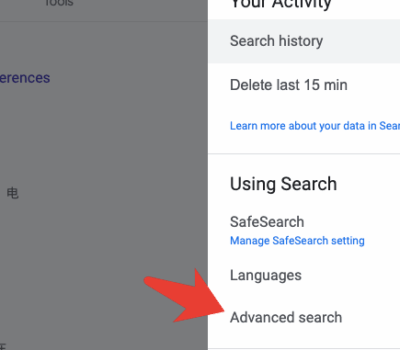 Advanced search