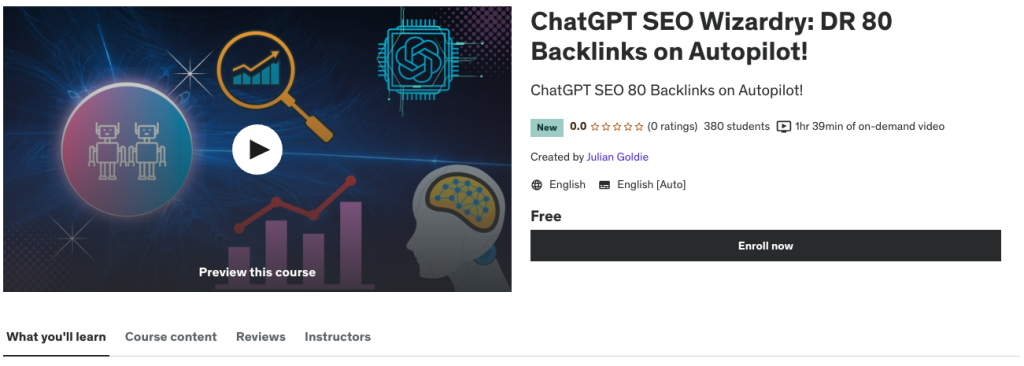 ChatGPT SEO 课程分享 1 ChatGPT SEO