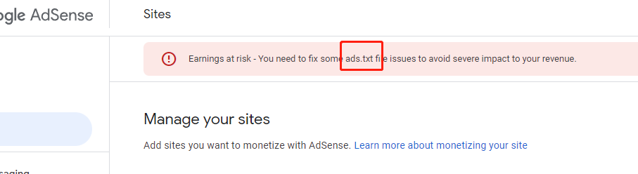 如何接入 Google Adsense 广告联盟 33 Fix ads.txt Risk