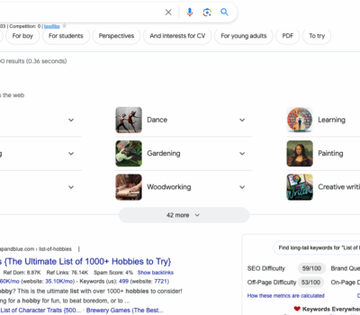List of hobbies