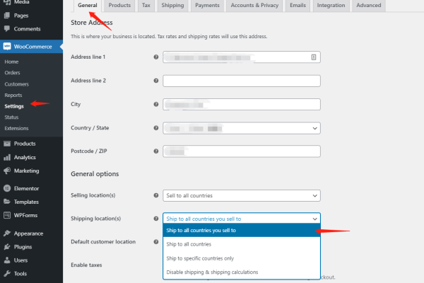 WooCommerce-Shipping-Setting