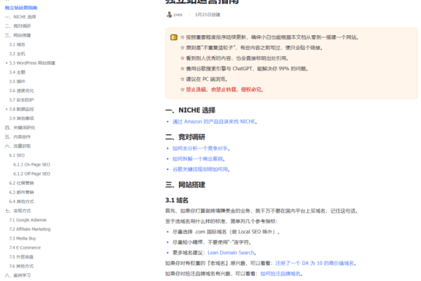 site guide