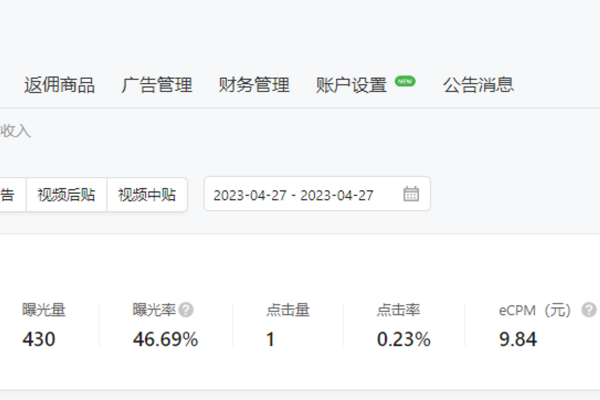 流量主广告数据