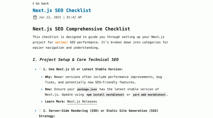 网站的 SEO 检查清单 1 网站的 SEO 检查清单